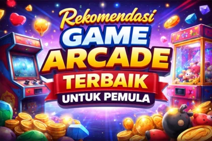 rekomendasi game arcade terbaik untuk pemula dengan desain banner profesional
